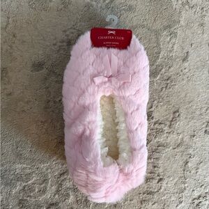 Brand New with tags Charter Club Light Pink Faux-Fur Cozy Slipper Socks